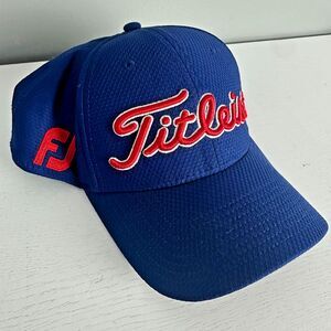 Titleist Footjoy Pro V1 Blue Red Fitted Hat Sm/Med